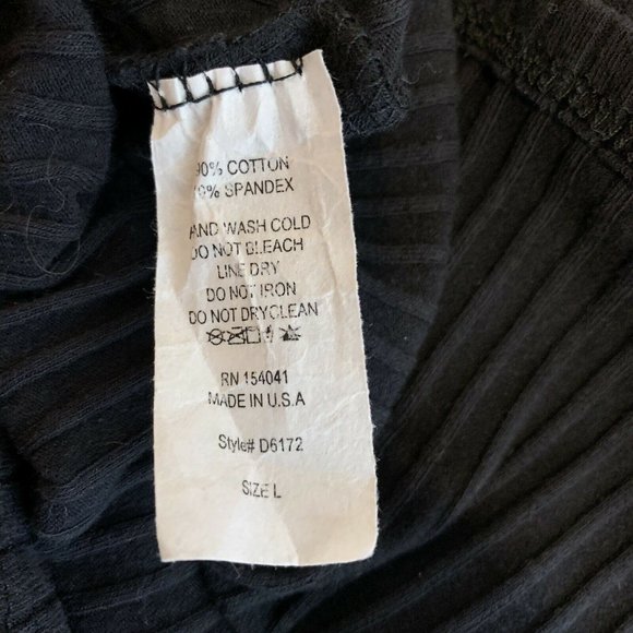 Fashionnova Black Dress Size Large Ribbed Knit Long Sleeve Off Shoulder - Picture 12 of 12